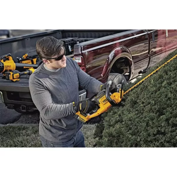 DEWALT 22 in. 20V MAX Lithium-Ion Cordless Hedge Trimmer with (1) 5.0Ah Battery, (1) 3.0Ah Battery and Charger Included