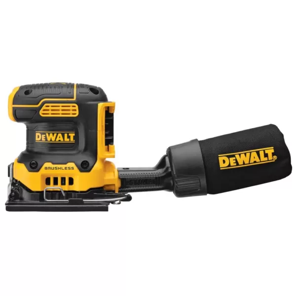 DEWALT 20-Volt MAX XR Cordless Brushless 1/4 Sheet Sander with 5 in. Random Orbital Sander, (1) 20-Volt Battery 3.0Ah & Charger