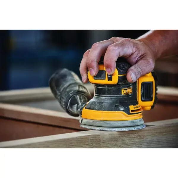 DEWALT 20-Volt MAX XR Cordless Brushless 5 in. Random Orbital Sander with 1/4 Sheet Sander, (1) 20-Volt Battery 3.0Ah & Charger