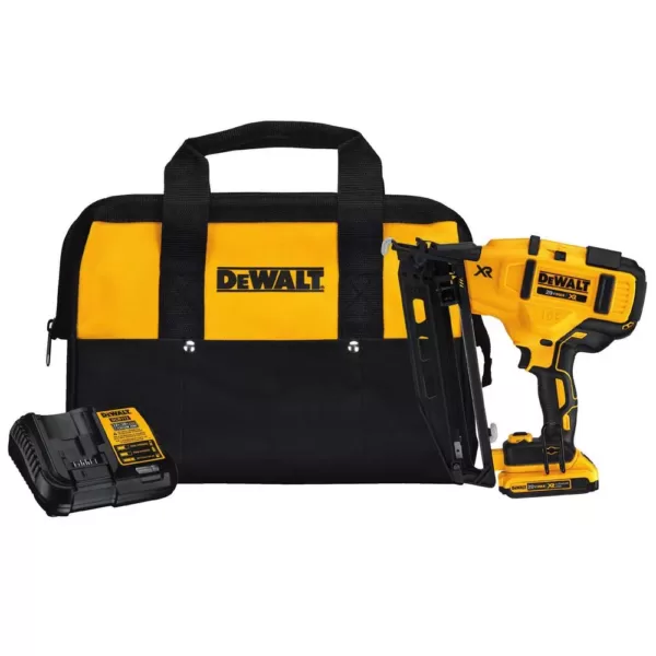 DEWALT 20-Volt Max 16-Gauge Cordless Angled Finish Nailer Kit