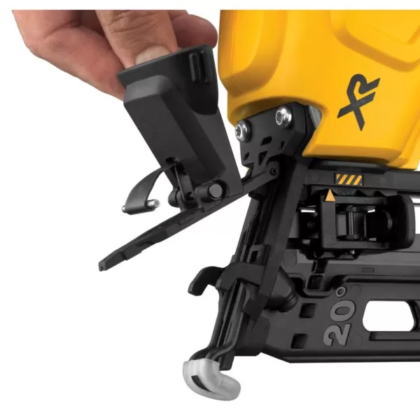 DEWALT Cordless 20-Volt Max 16-Gauge Angled Finish Nailer Kit with Bonus 20-Volt MAX XR Lithium-Ion 2.0Ah Battery 2-Pack