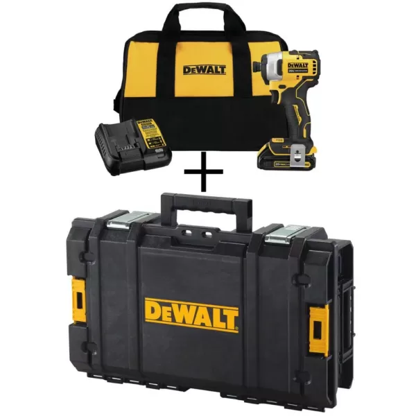 DEWALT ATOMIC 20-Volt MAX Cordless Brushless Compact 1/4 in. Impact Driver with Toughsystem Case