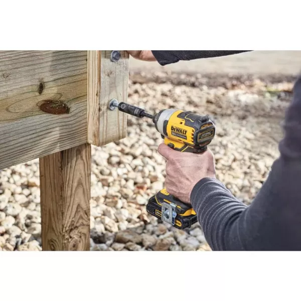 DEWALT ATOMIC 20-Volt MAX Cordless Brushless Compact 1/4 in. Impact Driver, (2) 20-Volt 1.3Ah & (2) 20-Volt 2.0Ah Batteries