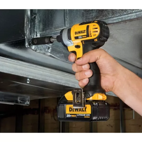 DEWALT 20-Volt MAX Cordless 1/4 in. Impact Driver, (1) 20-Volt 1.3Ah Battery, Charger & Bag