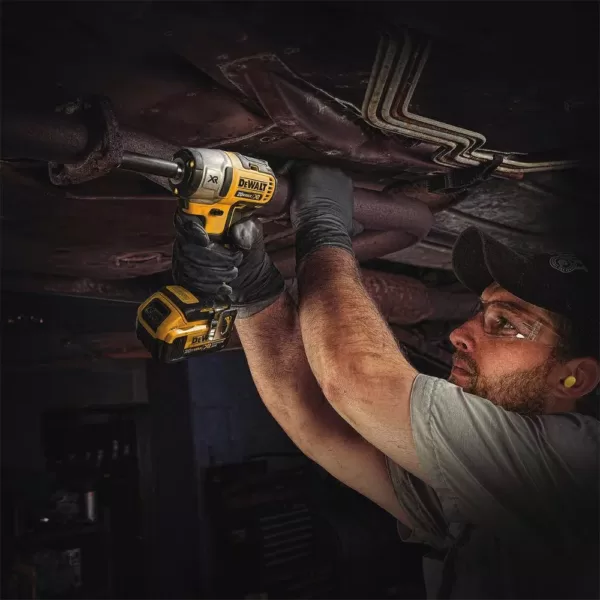 DEWALT 20-Volt MAX XR Cordless Brushless 3/8 in. Compact Impact Wrench, (2) 20-Volt 4.0Ah Batteries & (1) 20-Volt 5.0Ah Battery