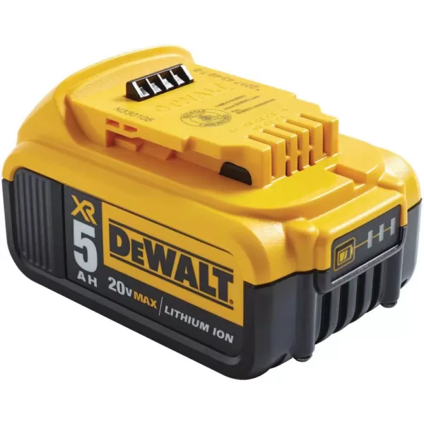 DEWALT 20-Volt MAX XR Cordless Brushless 7/16 in. High Torque Impact Wrench Quick Release Chuck & (2) 20-Volt 5.0Ah Batteries