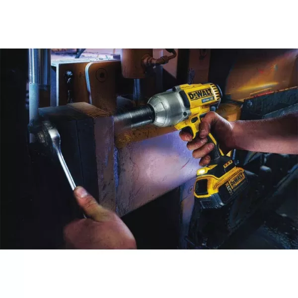 DEWALT 20-Volt MAX XR Cordless Brushless 1/2 in. High Torque Impact Wrench with Detent Pin Anvil, (2) 20-Volt 5.0Ah Batteries