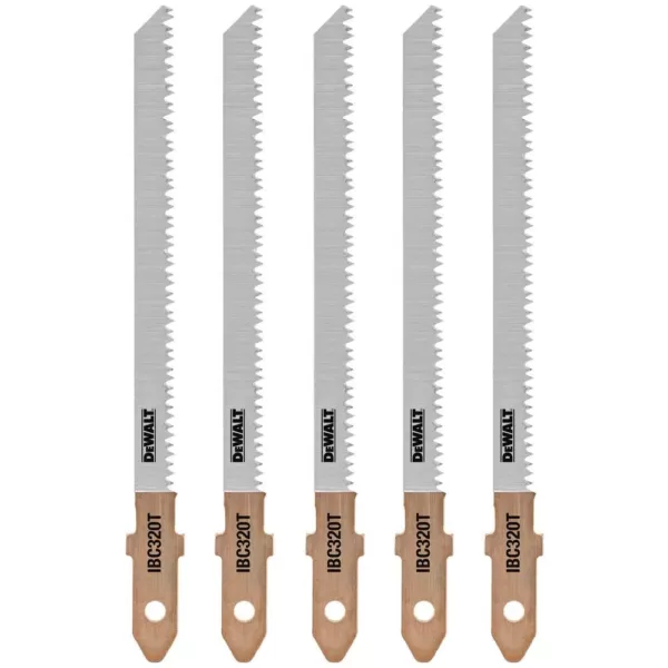 DEWALT 3-1/2 in. 20 TPI T-Shank Wood Scroll Cutting Jig Saw Blade (5-Pack)