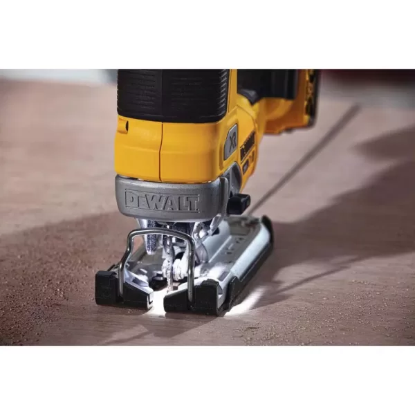 DEWALT 20-Volt MAX XR Cordless Brushless Jigsaw with 5 in. Random Orbital Sander & (2) 20-Volt 5.0Ah Batteries