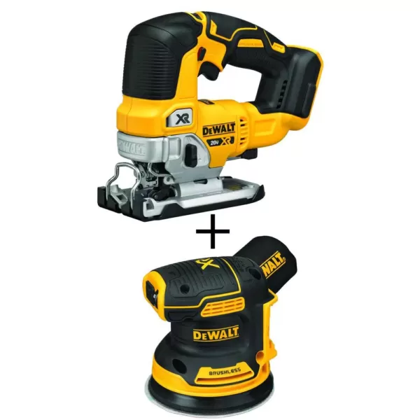 DEWALT 20-Volt MAX XR Cordless Brushless Jigsaw with 5 in. Random Orbital Sander