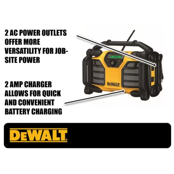 DEWALT 20-Volt MAX Worksite Radio with built-in Charger