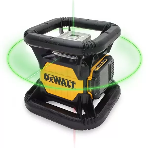 DEWALT 20-Volt MAX Lithium-Ion 250 ft. Gree Self-Leveling Rotary Laser Level with Battery 2Ah, Charger, & TSTAK Case