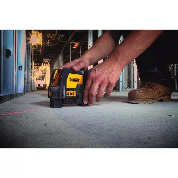 DEWALT Self-Leveling Cross Line and Plumb Spots Laser Level with Bonus 25 ft. Tape Measure