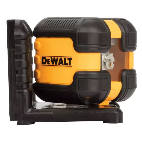 DEWALT 40 ft. Red Self-Leveling Cross Line Laser Level with (2) AA Batteries & Case