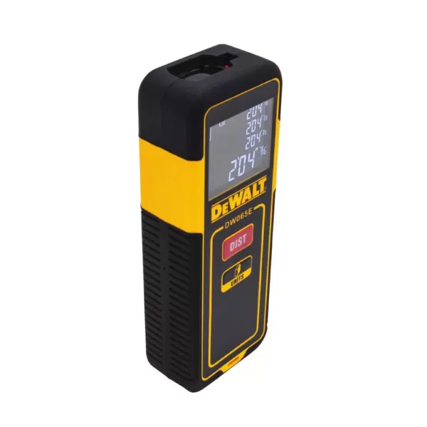 DEWALT Cross Line Laser Level with Bonus 65 ft. Laser Distance Measurer