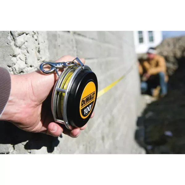 DEWALT 100 ft. Steel Auto-Rewind Long Tape