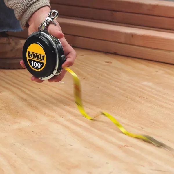 DEWALT 100 ft. Steel Auto-Rewind Long Tape