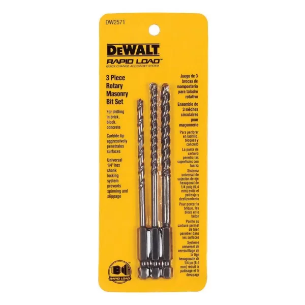 DEWALT Rotary Masonry Bit Set (3-Piece)