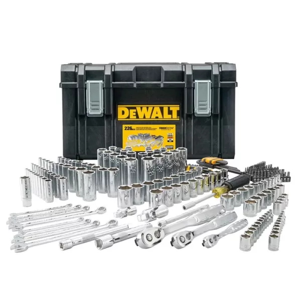 DEWALT Mechanics Tool Set (226-Piece) with TOUGHSYSTEM 22 in. Medium Tool Box w/ Bonus 22 in. Mobile Tool Box & Small Tool Box