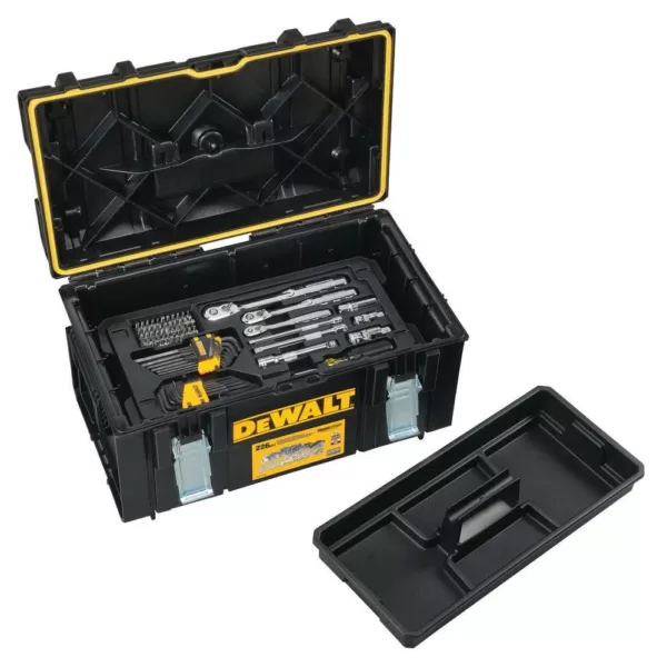 DEWALT Mechanics Tool Set (226-Piece) with TOUGHSYSTEM 22 in. Medium Tool Box w/ Bonus 22 in. Mobile Tool Box & Small Tool Box