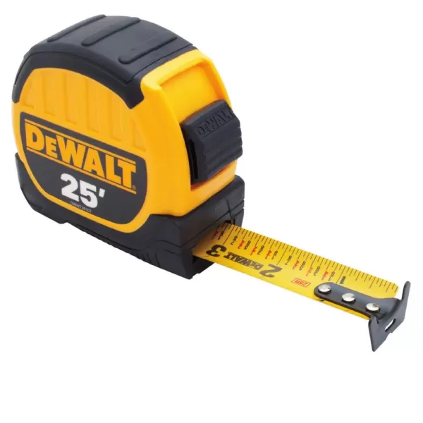 DEWALT Mechanics Tool Kit Set (142-Piece) with Case & Bonus TOUGHSYSTEM 22 in. Small Tool Box & 25 ft. x 1-1/8 in. Tape Measure