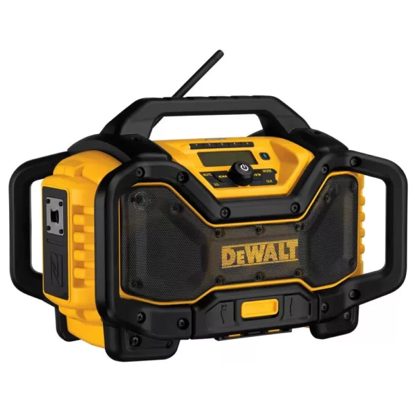 DEWALT FLEXVOLT 120-Volt MAX Cordless Brushless 12 in. Miter Saw with AC Adapter, (2) FLEXVOLT 6.0Ah Batteries & Radio