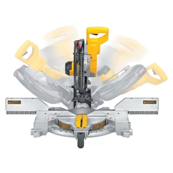 DEWALT 15 Amp 12 in. Double Bevel Compound Miter Saw with 24 in. Tote with Organizer