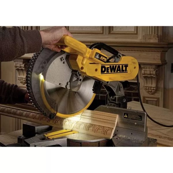 DEWALT 15 Amp Corded 12 in. Double-Bevel Compound Miter Saw with XPS Light