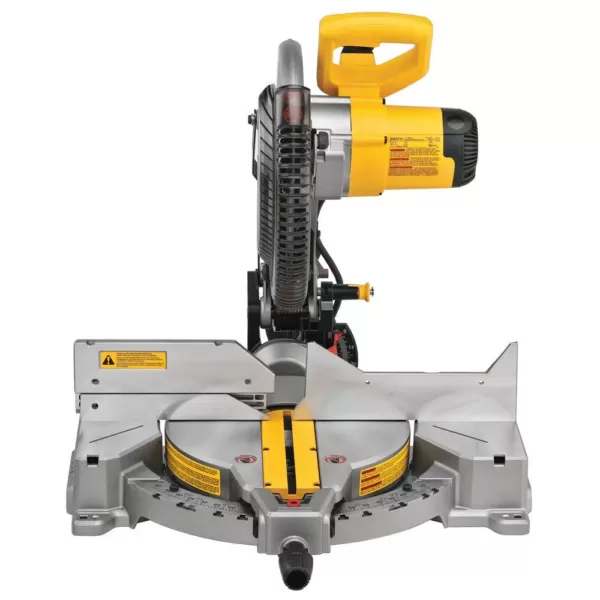 DEWALT 15 Amp Corded 12 in. Compound Single Bevel Miter Saw with 12 in. Miter Saw Blade 32-Teeth and 80-Teeth (4-Pack)