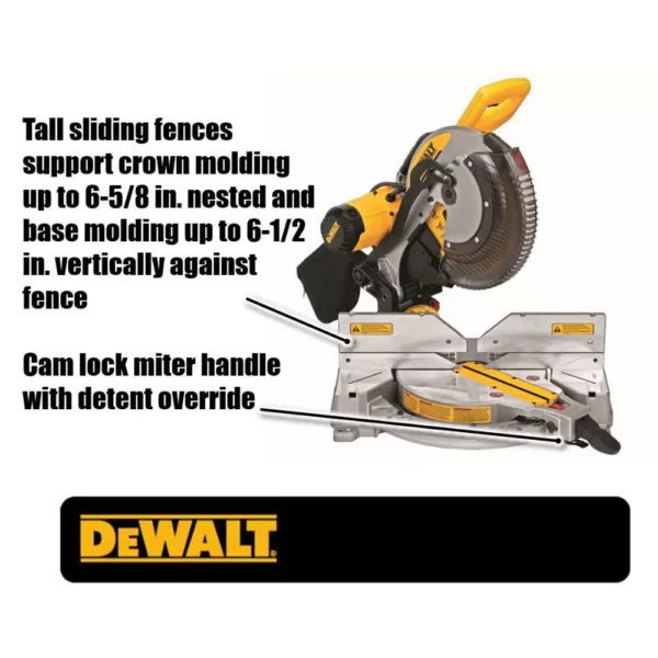 DEWALT 15 Amp Corded 12 in. Compound Double Bevel Miter Saw