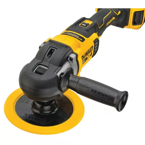 DEWALT 20-Volt MAX XR Cordless Brushless 7 in. Variable Speed Rotary Polisher with (2) 20-Volt 5.0Ah Batteries & Charger