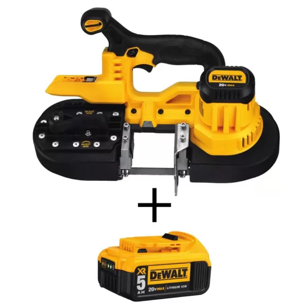 DEWALT 20-Volt MAX Cordless Band Saw with (1) 20-Volt Battery 5.0Ah