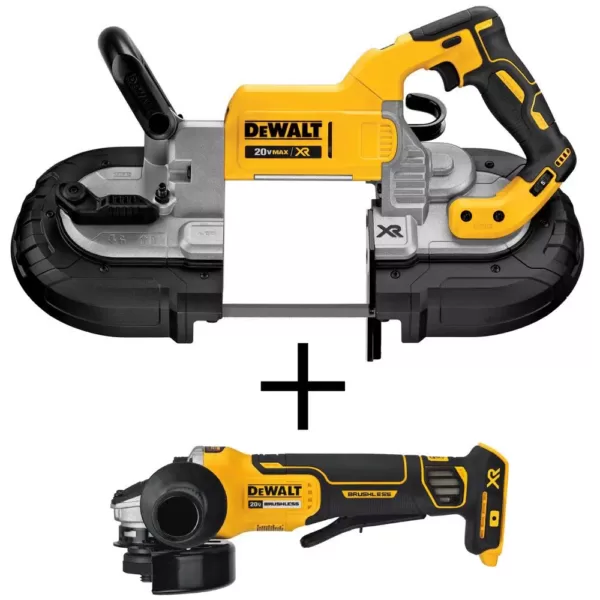 DEWALT 20-Volt MAX XR Cordless Brushless Deep Cut Band Saw with 4-1/2 in. Grinder