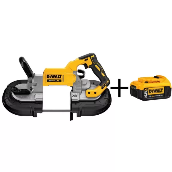 DEWALT 20-Volt MAX XR Cordless Brushless Deep Cut Band Saw with (1) 20-Volt Battery 5.0Ah