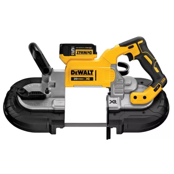 DEWALT 20-Volt MAX XR Cordless Brushless Deep Cut Band Saw with (3) 20-Volt Batteries 5.0Ah & Charger