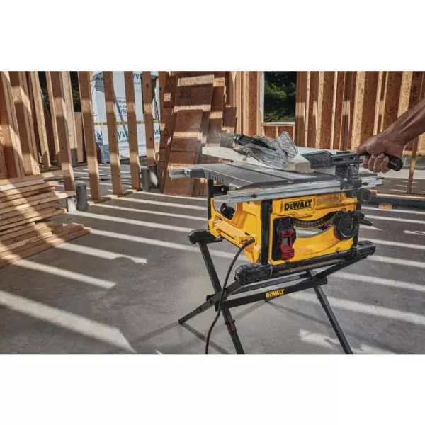 DEWALT 15 Amp Corded 8-1/4 in. Compact Jobsite Tablesaw with Bonus Compact Table Saw Stand