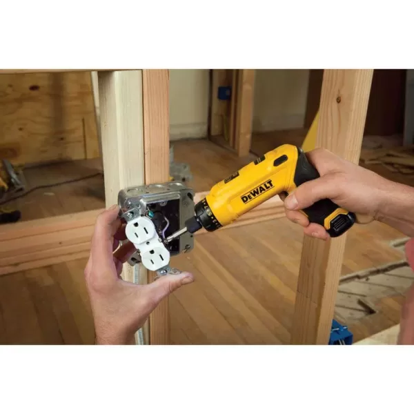 DEWALT 8-Volt MAX Cordless Gyroscopic Screwdriver with Adjustable Handle, (1) 1.0Ah Battery, Charger & Bag