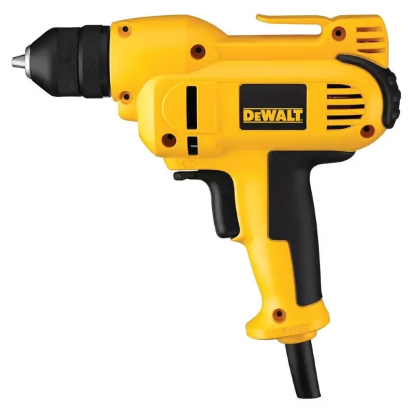 DEWALT 8 Amp 3/8 in. Variable Speed Reversing Mid-Handle Drill Kit with Keyless Chuck