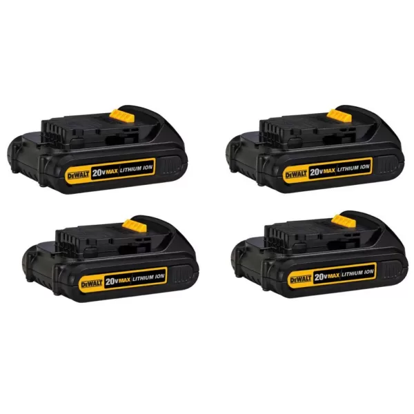 DEWALT 20-Volt MAX Compact Lithium-Ion 1.5Ah Battery Pack (4-Pack)