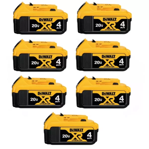 DEWALT 20-Volt MAX XR Premium Lithium-Ion 4.0Ah Battery Pack (7-Pack)