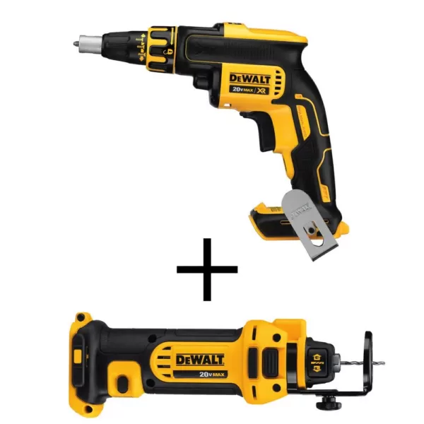 DEWALT 20-Volt MAX XR Cordless Brushless Drywall Screw Gun with Cut-Out Tool