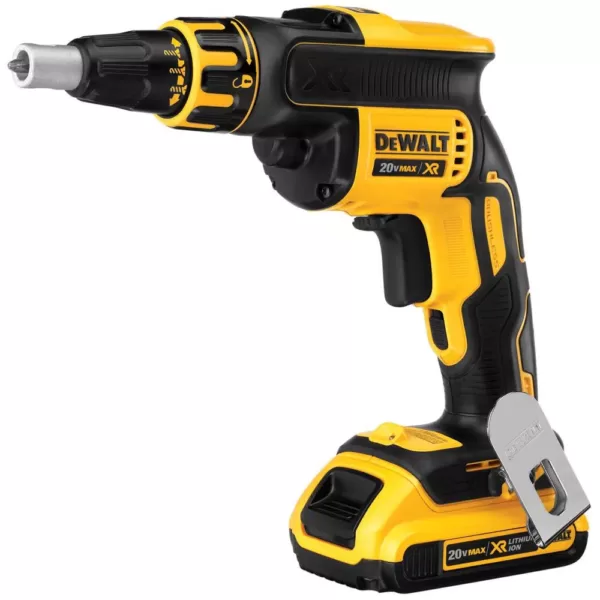 DEWALT 20-Volt MAX XR Cordless Brushless Drywall Screw Gun with (2) 20-Volt 2.0Ah Batteries & Cut-Out Tool