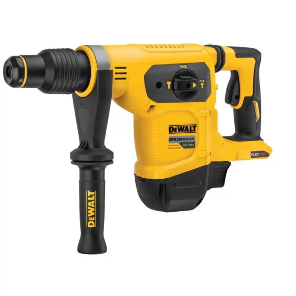 DEWALT FLEXVOLT 60-Volt MAX Brushless 1-9/16 in. SDS MAX Rotary Hammer, (2) FLEXVOLT 9.0Ah Batteries & 1/2 in. Impact Wrench