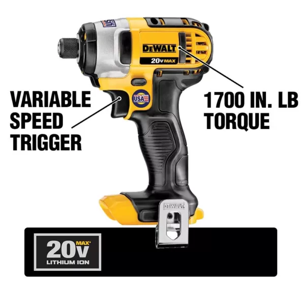 DEWALT 20-Volt MAX Cordless Combo Kit (4-Tool) with (2) 20-Volt 2.0Ah Batteries & 6-1/2 in. Circular Saw