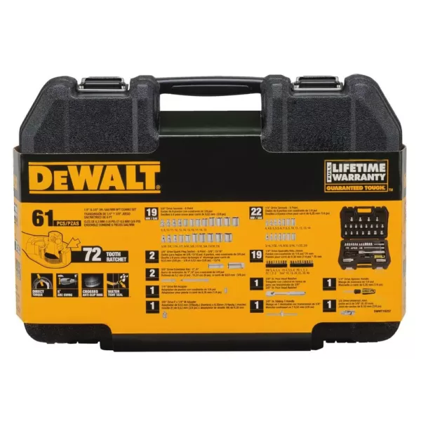 DEWALT 1/4 in. and 3/8 in. Drive Combination Socket Set (61-piece)