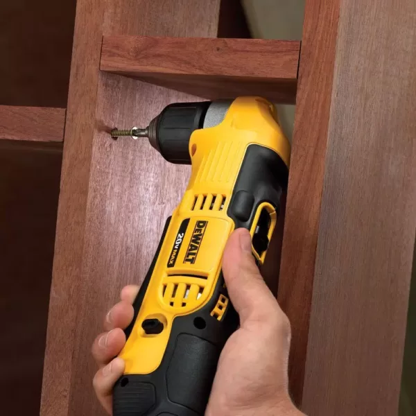 DEWALT 20-Volt MAX Cordless 3/8 in. Right Angle Drill/Driver, (1) 20-Volt 1.3Ah Battery, Charger & Bag