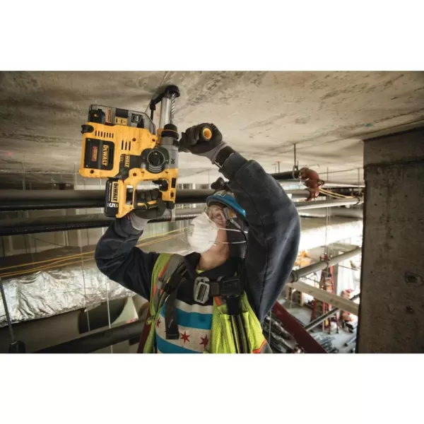 DEWALT 20-Volt MAX XR Brushless 1 in. SDS Plus L-Shape Rotary Hammer w/ Onboard Extractor & (2) 20-Volt 5.0Ah Batteries