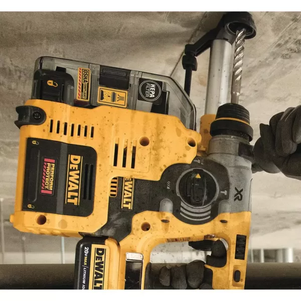 DEWALT 20-Volt MAX XR Brushless 1 in. SDS Plus L-Shape Rotary Hammer w/ Onboard Extractor & (2) 20-Volt 5.0Ah Batteries