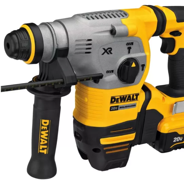 DEWALT 20-Volt MAX XR Cordless Brushless 1-1/8 in. SDS Plus L-Shape Rotary Hammer, (2) FLEXVOLT 9.0Ah Batteries & Charger