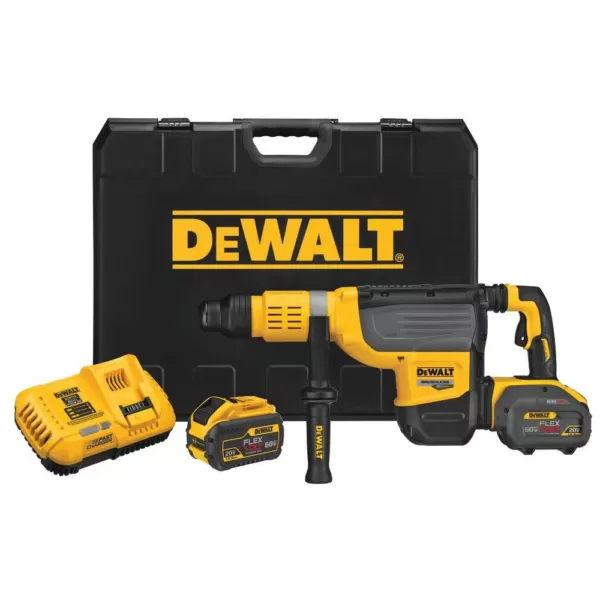 DEWALT FLEXVOLT 60-Volt MAX Cordless Brushless 2 in. SDS MAX Combination Rotary Hammer & (2) FLEXVOLT 12.0Ah Batteries